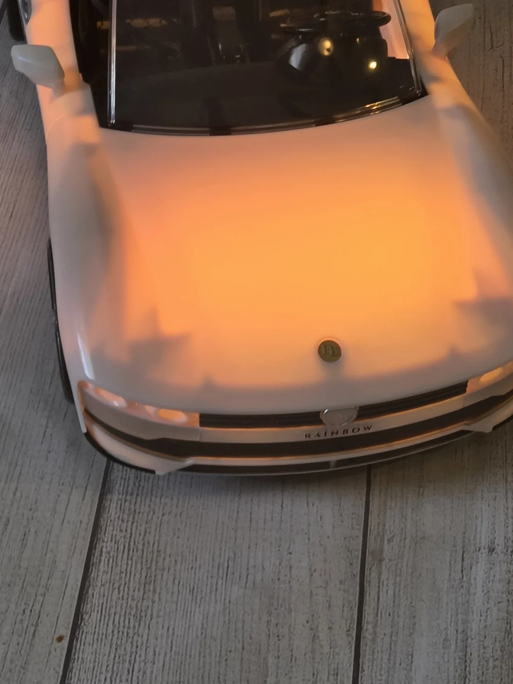 White Convertible Toy Car for Rainbow High Color Changing Vehicle